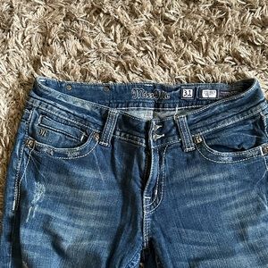 Miss Me Jeans, boot cut, Cross theme. Size 31. Good condition.